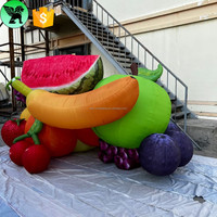 Evénement publicitaire de vacances banane gonflable personnalisée Fruit géant décoration de raisin gonflable pour Festival A10035