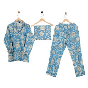 Indian Cotton Night Wear Cotton Sleepwear Pajama <b>Set</b> Cotton Pj <b>Set</b> for Women Soft Night Suit for Ladies With Beautiful Color - Product Image 1