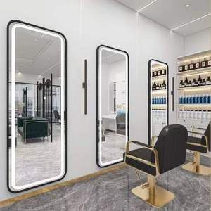 Miroir mural sur pied LED grand format pour salon de coiffure, miroir pleine longueur pour coloration à chaud - Product Image 5