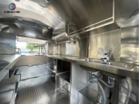 Camion de restauration multifonctionnel avec miroir, remorque alimentaire, camion de restauration de plage, camion de restauration de hamburgers, café, hot-dogs