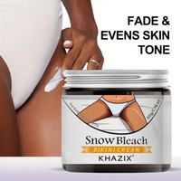 Crème Corporelle Éclaircissante 50ml à la Vitamine C et Extraits de Plantes, pour Zones Sensibles et Parties Intimes, Peau Foncée, Effet Blanchissant Rapide