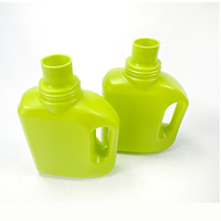 Bouteille en plastique HDPE de 300 ml, 500 ml, 1000 ml, emballage pour produits chimiques quotidiens, distributeur vide bleu, bouteille de lessive avec bouchon à vis