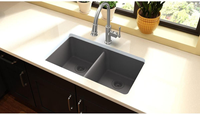 Évier en granit double vasque, résistant aux rayures, best-seller, noir, adapté à la salle de bain et à la cuisine