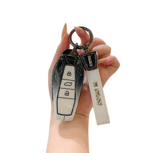 Zinklegierung Metall Silikagel Autoschlüssel-Hülle für Chery ICar <span class=keywords><strong>03</strong></span> I Car EQ7 Neuer Schlüsselring Schlüsselanhänger Taschenzubehör - Product Image 1