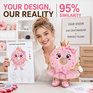 Peluche de Donut Personalizado con Forma de Mascota, Logotipo Personalizado, OEM, ODM, Juguete de Peluche, Regalo Promocional - Product Image 1