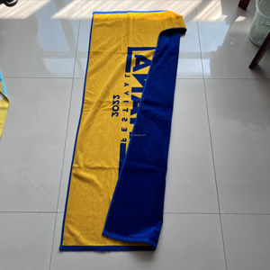 Personalised Custom Super High Quality 100% Cotton Front Velour Back Terry Yarn Dyed Jacquard <strong>Oversized</strong> <strong>Beach</strong> <strong>Towel</strong> with logo - Product Image 4