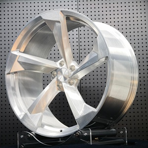 Jantes de voiture concaves DJJ forgées sur mesure, finition argent brossé de luxe, 5x112, 17, 18, 19, 20, 21 pouces pour <span class=keywords><strong>Audi</strong></span> A3 8v <span class=keywords><strong>A4</strong></span> <span class=keywords><strong>B8</strong></span> B9 A5 A6 RS4 RS5 - Product Image 3