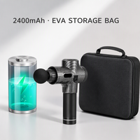 Pistolet de massage professionnel, moteur sans balais, 30 vitesses, écran tactile LCD, 6 têtes interchangeables, 2400 mAh, 8 heures d'autonomie