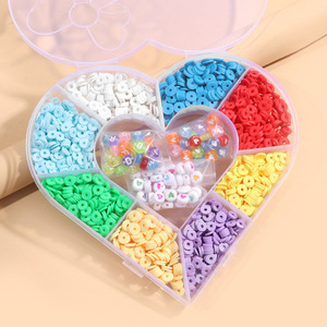 Polymer Clay <b>Letter</b> Bead Heart <b>Box</b> 6mm DIY Jewelry Accessories For Children Educational Toy - Product Image 3