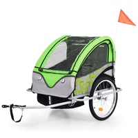 2-en-1 extérieur équitation famille remorque vélo arrière suspendu remorque enfants marche bébé amovible marche chariot