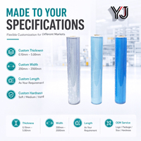 Film PVC transparent souple super clair de 2 mm en rouleau pour nappe, vente chaude YJ, durable