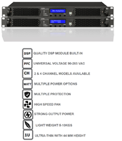 Amplificateur de puissance DJ 10000 Watt DSP Système audio sonore Mixeur amplificateur karaoké