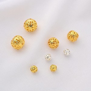 Hollow Floral Ball Round Beads 6mm 10mm 12mm Metal Spacer Beads For DIY Jewelry Making - Product Image 3