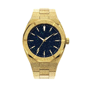 Montre pour homme de haute qualité, style <span class=keywords><strong>Paul</strong></span>, riche, étanche, entièrement en acier inoxydable, montre analogique givrée pour homme - Product Image 3