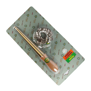 ชุดเครื่องมือวัดขนาดแหวนทองเหลืองด้ามจับทำจากไม้ TSK และแหวนนิ้วโลหะชุดวัดขนาดแหวน hk/us - Product Image 2