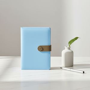 Recycled Lined Grid Dotted <b>Notepad</b> 2026 Daily Diary Fabric Linen PU Leather Pocket Custom Printed Journal Hardcover Notebook - Product Image 5