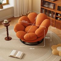 Chaise de canapé de pouf en forme de citrouille de conception moderne de haute qualité confortable pour le salon chaise longue de loisirs paresseux