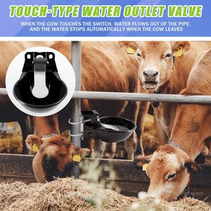 Abbeveratoio Automatico in Metallo con Leva per Bestiame, Vasca d'Acqua in Ghisa Resistente, Ciotola Automatica per Cavalli e Bovini da Fattoria - Product Image 6