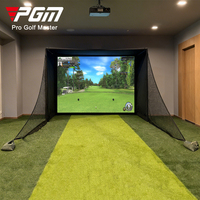 Kit de structure pour simulateur de golf intérieur/extérieur avec filet de frappe et écran d'impact sur mesure pour l'entraînement