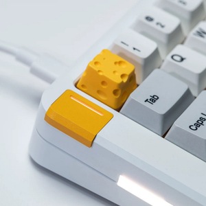 Customized ESC Personality Resin Cheese Design Yellow <strong>3D</strong> Mechanical <strong>Keyboard</strong> Single DIY Keycaps OEM - Product Image 1