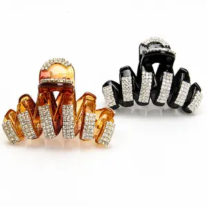 Lager Stock New Arrival Charming Top Quality Large Size rhinestone hair jaw clip