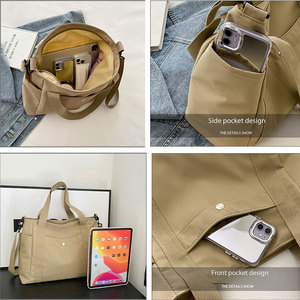 Logo personnalisé toile <span class=keywords><strong>sac</strong></span> fourre-tout femmes 2025 nouveau grand <span class=keywords><strong>sac</strong></span> à provisions Style coréen <span class=keywords><strong>sac</strong></span> à bandoulière pour l'école de <span class=keywords><strong>travail</strong></span> en gros <span class=keywords><strong>pas</strong></span> <span class=keywords><strong>cher</strong></span> prix - Product Image 6