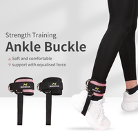 SHIWEI-1040 # sangles de cheville réglables avec anneau en D, boucle, manchettes de cheville pour Gym, haltérophilie, Fitness, sangles de cheville rembourrées