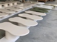 Table basse nordique pour salon, de luxe, en forme de nuage, pour patio extérieur