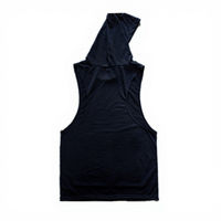Erkekler vücut geliştirme spor salonu Hoodie spor Fitness kas Tank Top egzersiz için