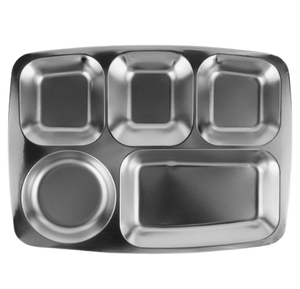 Plateau rectangulaire de taille de vaisselle de haute qualité d'acier inoxydable de style contemporain avec le miroir poli - Product Image 1