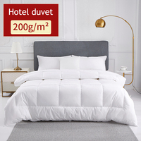 Vente en gros de couettes d'hôtel douces pour l'hiver, en tissu 100% coton, garnissage en microfibre, taille personnalisée, luxe
