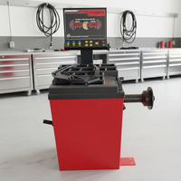 Équilibreuse de roues professionnelle, machine pour jantes de 12'' à 24'', vitesse d'équilibrage 220 tr/min, poids max. de la roue 65 kg, pneu inclus, à vendre