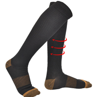 HEHE OEM Chaussettes de Compression pour Hommes et Femmes Genou Haut Sport 20-30 MmHg Chaussettes Athlétiques Longues en Nylon Chaussettes de Sport Personnalisées