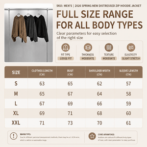 Custom Men Vintage <b>Zip</b> <b>Up</b> Hoodie Raw Edge Patchwork 100 Cotton Pigment Dyed Oversized Streetwear <b>Jacket</b> Wholesale Supplier - Product Image 2
