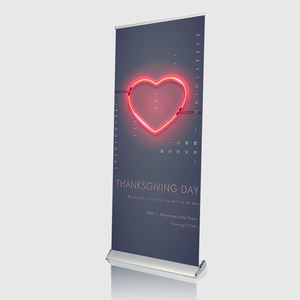 Supporto per Banner a basso costo all'ingrosso in alluminio 85*200cm Kakemono sfondo portatile flessibile a goccia ampia stendardo - Product Image 5