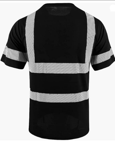 T-shirt d'été réfléchissant haute visibilité à séchage rapide pour hommes-Chemise de sécurité à manches courtes pour le travail en plein air et la logistique - Product Image 4
