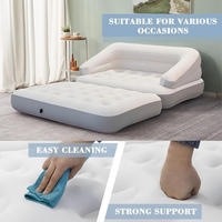 Sofá Cama Inflable, Colchón de Aire para Acampar, Sofá de Aire para Acampar al Aire Libre, Sofá Cama Extraíble con Material de Flocado