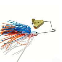 Leurre de pêche en métal avec lame rotative, jig long en caoutchouc, leurre spinning personnalisé, tête de jig à barbe, appât Luya