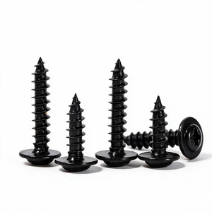Tornillos autorroscantes negros Long Xian con cabeza Phillips y arandelas, cabeza plana, grado A, acero al carbono 1010 para refuerzo de conexiones - Product Image 2