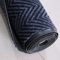 Tapis de porte personnalisé robuste et durable, antidérapant, à rayures en chevrons, lavable, tapis de bienvenue pour porte d'entrée, tapis de sol extérieur