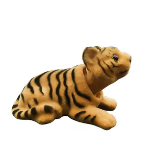 High Quality Car Dashboard Desktop Yellow Tiger Mini Cartoon Stand Decorations Car Room Decor