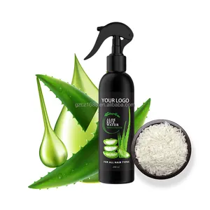 Aceite orgánico natural para mujer afroamericana, aceite de Aloe Vera, arroz, agua, hidratante, para el cuero cabelludo