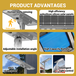 Nhà máy cung cấp bán buôn ngoài trời không thấm nước IP65 dẫn đèn nhôm điều khiển 300W 400W 600W Đèn Đường năng lượng mặt trời - Product Image 3