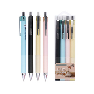 Juego de gel de bolígrafos retráctiles personalizados baratos, bolígrafo de plástico bonito para estudiantes de escuela con logotipo - Product Image 1