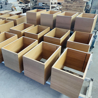 Ensemble de table et de chaises de salle à manger en bois moderne classique à 4 places, vente en gros d'usine, pas cher