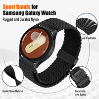 Correa de reloj deportivo trenzada de nailon Win-Win para Samsung Watch 7 Huawei GT5 Cierre de paracaídas banda de liberación rápida 20mm 22mm
