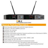 Madon Sound System One Drive Two MIC Série KE-2 Écran couleur à deux canaux MICRO sans fil avec OK-DPA1 OK-2H MICROPHONE PORTABLE