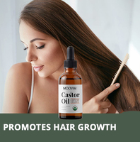 Kit de soin capillaire à l'huile de ricin pure pressée à froid à 100 %, hydratant pour la peau et les cheveux, huile de ricin pour la croissance des cheveux, des cils et des sourcils