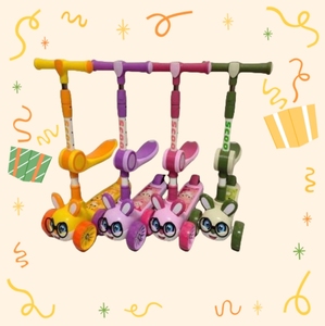 Trottinettes électriques pliables en plastique pour enfants en gros, 3 roues en silicone haute qualité, peuvent être une alternative économique aux vélos pour bébés - Product Image 3