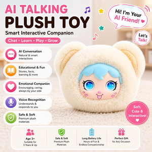 AI Kimi Bear, Poupée en peluche parlante IA pour enfants, <span class=keywords><strong>Robot</strong></span> de conversation d'accompagnement émotionnel, Contrôle vocal, Éducation précoce, Histoires, Jouet en peluche IA, Anniversaire - Product Image 1